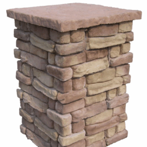 36" Random Stone Brown Column Kit