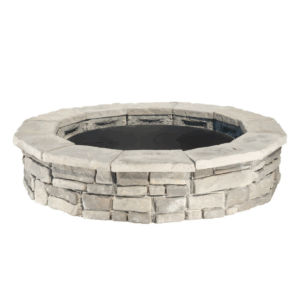44 in. Random Stone Gray Fire Pit Kit