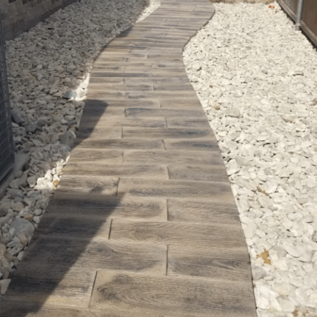 Barnwood Brown sidewalk