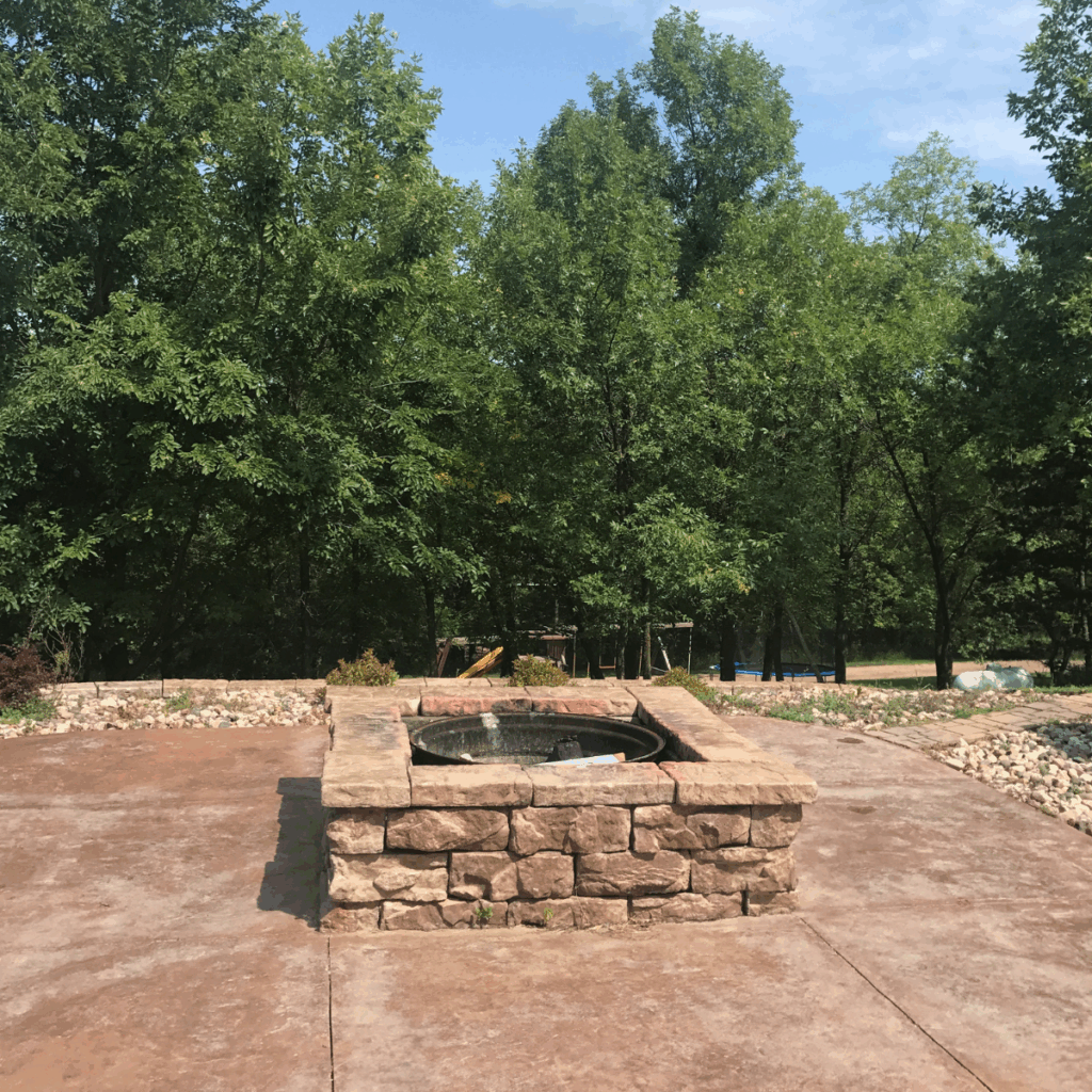 Fossill Brown Square Custom Fire Pit