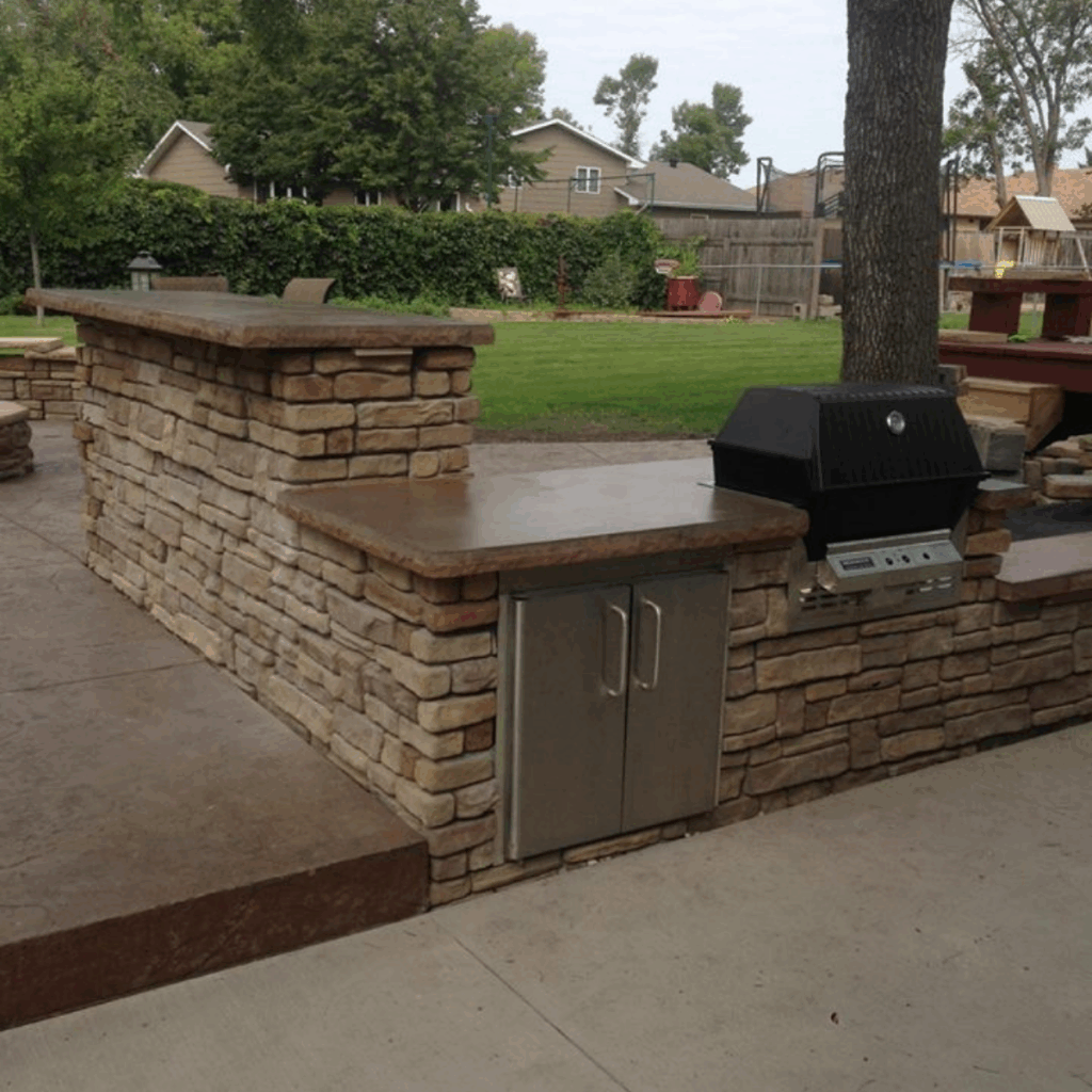 Random Brown Outdoor Kitchen