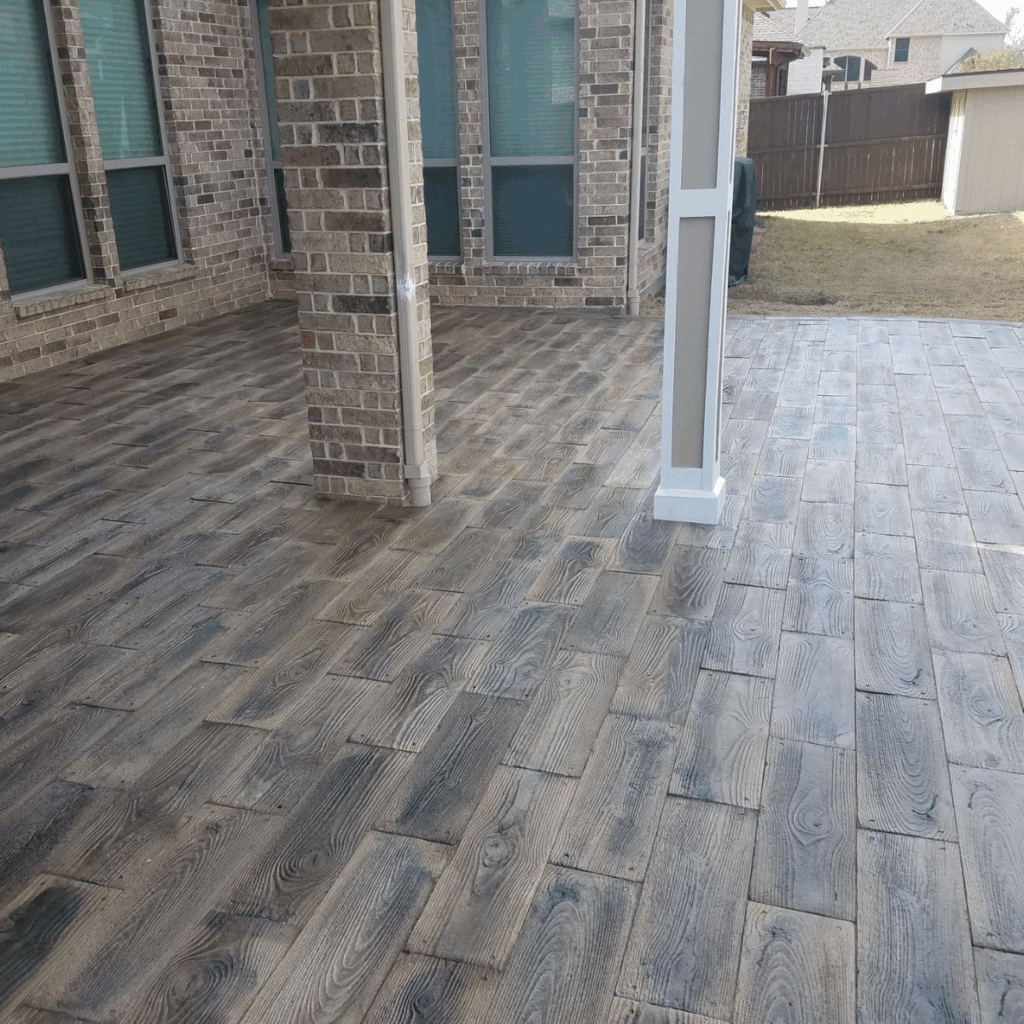 barnwood brown patio