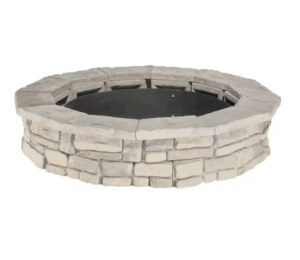 44 in. Random Stone Limestone Fire Pit Kit